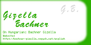 gizella bachner business card